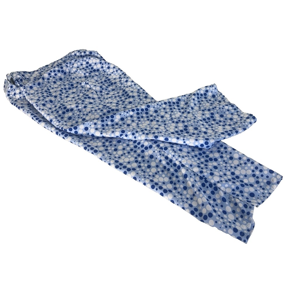 Carolina Blues Capris Cropped Pants Blue White Polka Dot Bubbles Sz S